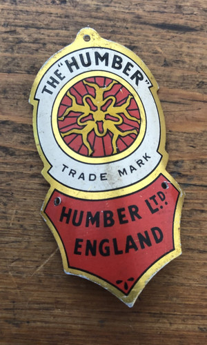 The humber metal headbadge - "the,