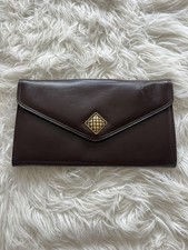 Vintage Japelle Jane Shilton Clutch Bag. Brown And Gold 