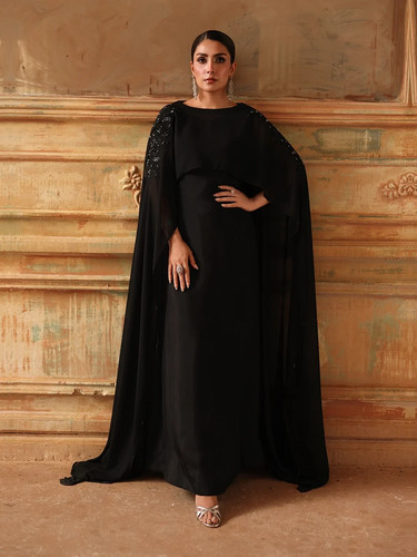 Black chiffon shrugs - chiffon, with