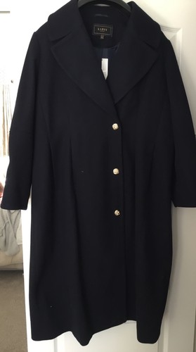 Lipsy navy longline wool look - wool,
