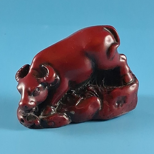 Red chinese bull resin - chinese,