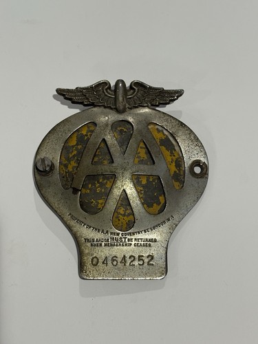 Vintage car badge - aa,