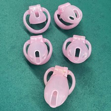 Resin Male Chastity Cage Lockable Device with 4 Ring Male Lock Chastity Belt SM