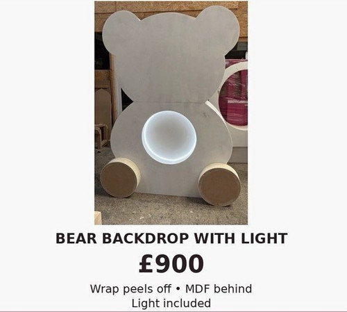 Bear shape wedding backdrop - bear,