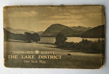 The Lake District 1948 Vintage Ordnance Survey Map One Inch Map