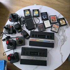 Vintage 2x Atari 2600 Junior Consoles  7 x Controllers & 8 x Games