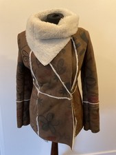 Women’s Desigual Brown Sheepskin-style Jacket Size 36