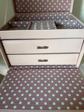 Jewellery Box Vicenza at Debenhams with two drawers Leather pink 