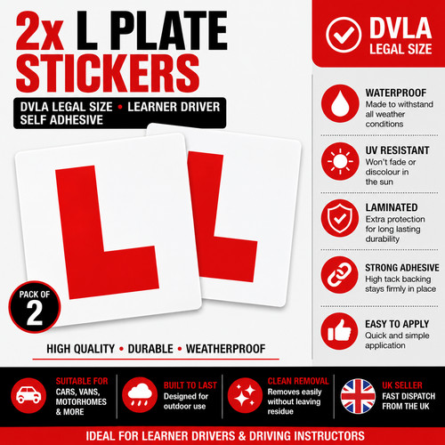 Plate stickers dvla - l,