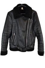 Topshop Womans Black Faux