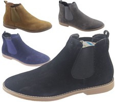 Mens Chelsea Boots Faux Suede