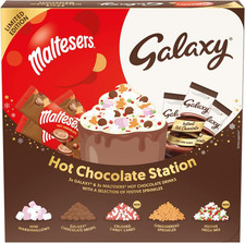 Hot Chocolate Station | Xmas Chocolate Gift Set Featuring 6 Sachets & 5 Toppings