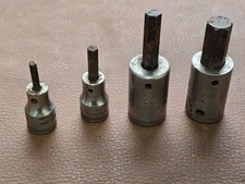 Britool Hex Socket Bits E33/500, E33/312, A33/318, A33/156 Vintage BRITOOL Socke