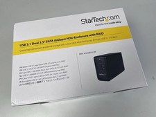 Startech.com USB 3.1 Dual 3.5” (6Gbps) HDD Enclosure with RAID ***NEW/UNUSED***
