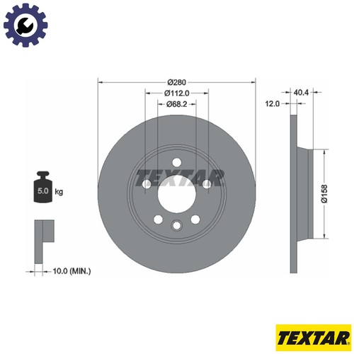 Brake disc 92083903 for vw - disc,