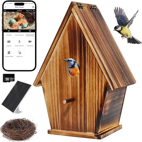Smart bird house wooden - smart,