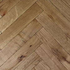 French Oak Herringbone Parquet Flooring - Fume Finish - Rustic or Prime Grade