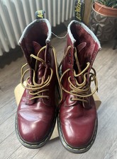 Dr Martens 1460 8 eye Cherry Red Oxblood Leather Boots UK 8 Made in England