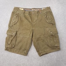 Superdry Mens Shorts 2XL XXL Green Core Heavy Cargo Utility Pockets Military W38