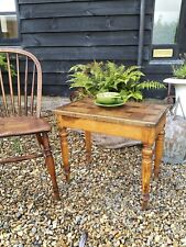 A Unusual Satinwood Brass Edge Coffee Table With Oil Cloth Top Original Rare...