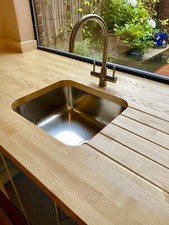 Solid ash worktop - solid, wood