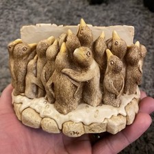 Harmony Kingdom -‘Holding Court’ Penguins -Signed Peter Calvesbert Pre-Release