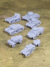 Resin 3D printed 15mm (1/100) WW2 Italian tanks and Vehicles for Flames of War