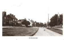 RARE OLD R/P POSTCARD - WYMONDHAM - LEICESTERSHIRE 1927 near MELTON MOWBRAY