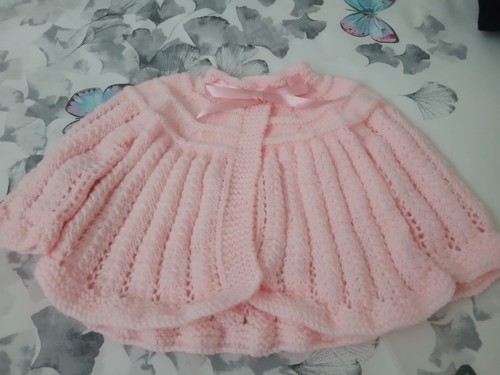 Hand knitted matinee - knitted, in