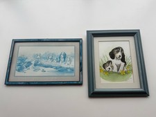 2 x Beagle Paintings Framed