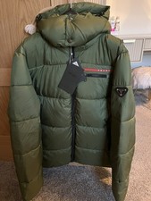 Prada Puffer Jacket Olive