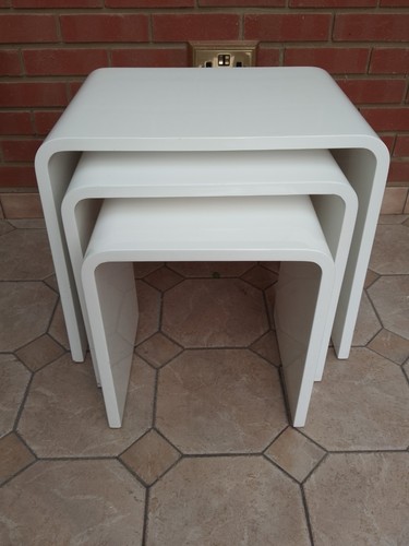 Nest tables set 3 white - set, of
