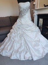 Ronald Joyce wedding dress. UK size 12. RRP  £1600. Crystal detail. Princess