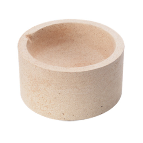 Round ceramic crucible bowl - ceramic,