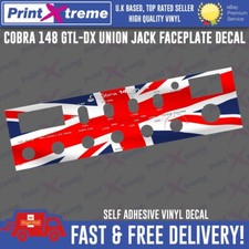 COBRA 148 GTLDX UNION JACK cb radio faceplate Decal Sticker bezel adhesive vinyl