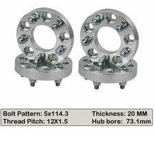 4X 5x114.3 Wheel Spacers 20mm