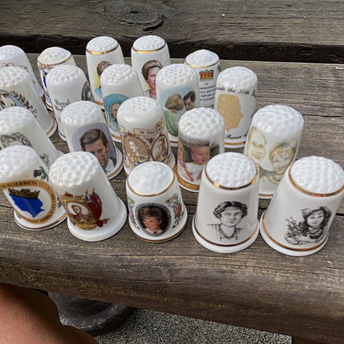 Bone china porcelain thimbles - china/porcelain,