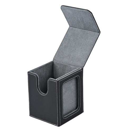 Leather card deck box magnetic - leather,