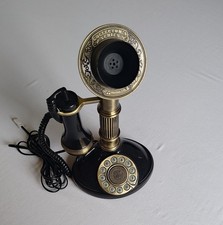Paramount Collection Classic Series Vintage Black/Gold  Candlestick Telephone