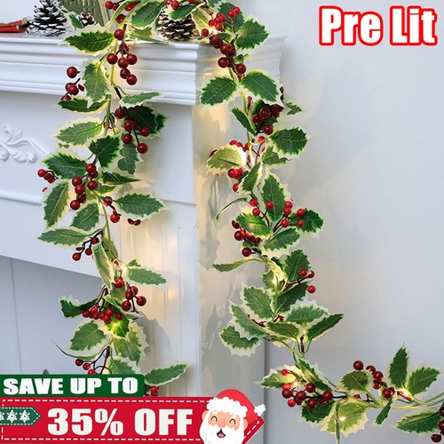 Christmas garland holly - 1.8m,