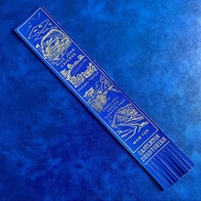 Castleton, Derbyshire Blue & Gold Leather Bookmark 9” Blue John, Peveril Castle