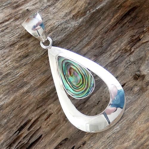 Teardrop paua abalone shell - teardrop,