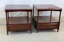 2 x Vintage Mahogany BedSide