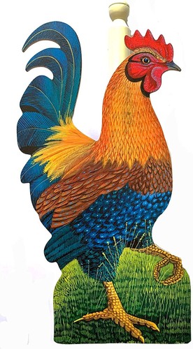 Cockerel kitchen roll holder - roll,
