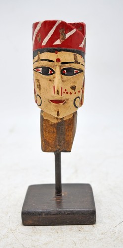 Vintage wooden puppet head - puppet,