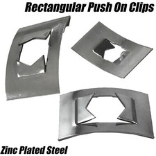 Metric Zinc Plated Flower Grab Washer Stud Steel Flat Rectangular Push On Clips