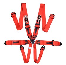 Red 6-Point Race Harness FIA