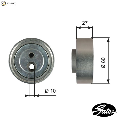Deflectionguide pulley vribbed - pulley,