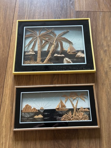 Vintage chinese cork diorama - vintage,