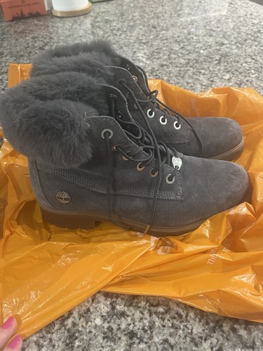 Ladies fur lined timberland - fur,